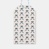 Coquette Boog Bruiloft Minimalistisch Elegant Dank Cadeaulabel (Achterkant)