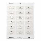Coquette Boog Bruiloft Minimalistisch Elegant Etiket (Full Sheet)