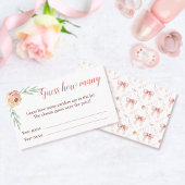 Coquette Boog en Bloemen Raad Hoeveel Kaart Visitekaartje