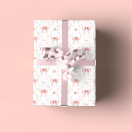 Coquette boog Floral Baby shower Cadeaupapier