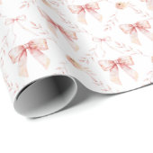 Coquette boog Floral Baby shower Cadeaupapier (Rol Hoek)
