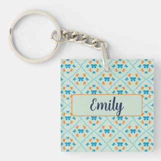 Coquette Boog Geometrische Tegel Zacht Mint Lime Sleutelhanger