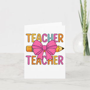 Coquette Boog Geschenken Leraar Happy First Day Te Kaart