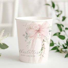 Coquette Boog Groene Baby in bloei baby Shower Papieren Bekers