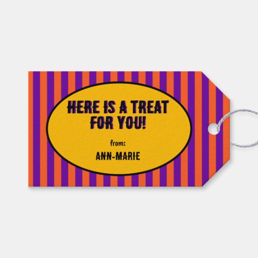 Coquette boog Halloween Cadeaulabel (Voorkant (Horizontaal))