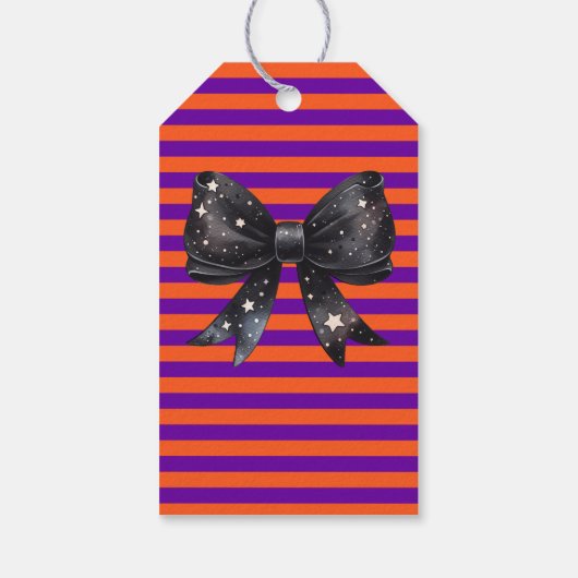 Coquette boog Halloween Cadeaulabel (Achterkant)