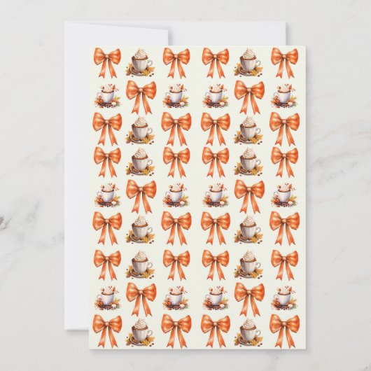 Coquette boog herfst in Love Coffee Sinaasappel be Kaart (Achterkant)