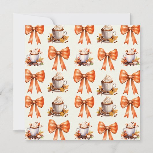 Coquette boog herfst liefde is het brouwen van kof kaart (Achterkant)