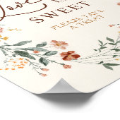 Coquette Boog Herfst Wilde Bloem Bruiloft Borrel Poster (Hoek)