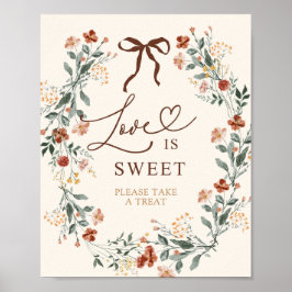 Coquette Boog Herfst Wilde Bloem Bruiloft Borrel Poster
