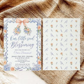 Coquette Boog Hydrangea baby shower uitnodiging