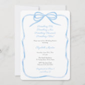 Coquette boog iets blauw Vrijgezellenfeest Kaart (Voorkant)