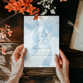 Coquette boog iets blauw Vrijgezellenfeest Kaart