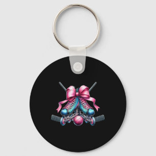 Coquette Boog Inline Hockey Spelersmeisje Moeder M Sleutelhanger
