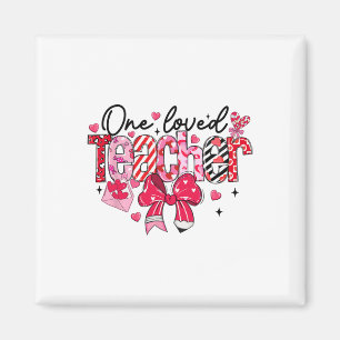 Coquette Boog Lerares Valentine Eén Geliefde Lerar Magneet