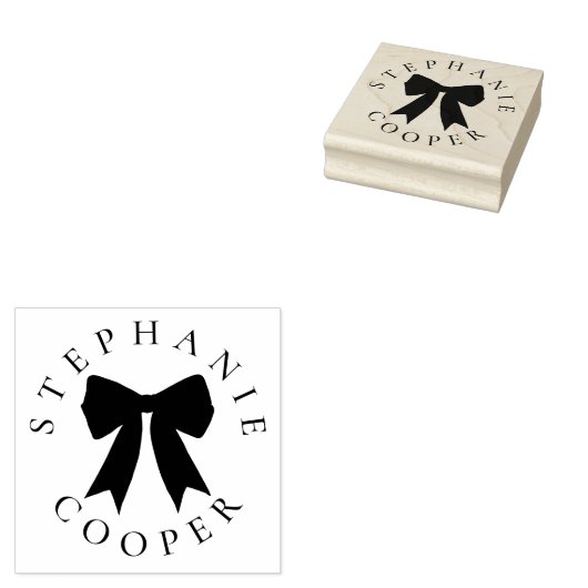 Coquette Boog Naam Curved Schrijven Afstuderen Rubberstempel (Gestempeld)