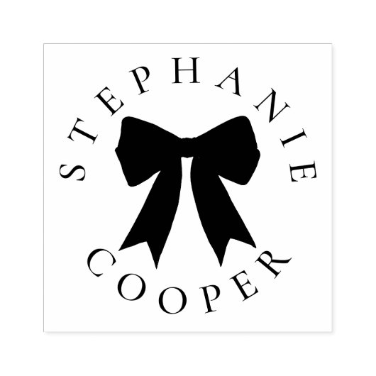 Coquette Boog Naam Curved Schrijven Afstuderen Rubberstempel (Afrduk)