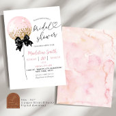 Coquette Boog Roze Ballon Bruiloftsfeest Kaart