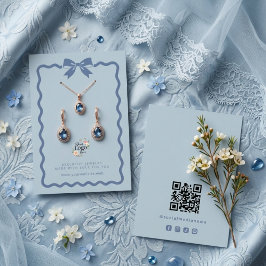 Coquette Boog Sieraden Display Branding Blauw TMF2 Visitekaartje