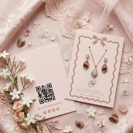 Coquette Boog Sieraden Display Branding Roze TMF26 Visitekaartje