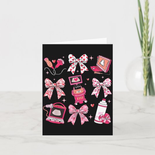 Coquette Boog Sonograaf Valentijn Echografietechni Kaart (Voorkant)