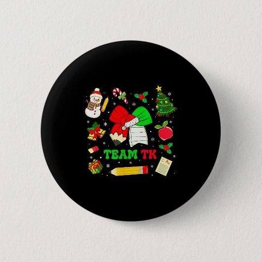 Coquette Boog Team Tk Kerst Overgangs Kinderen Ronde Button 5,7 Cm (Voorkant)