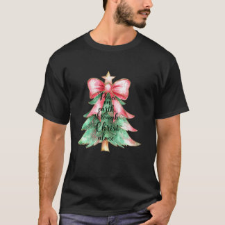 Coquette Boog Vrede op Kerstboom Aarde door middel T-shirt
