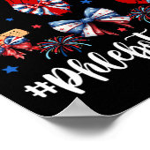 Coquette boog vuurwerk flebotomie gelukkig 4th van poster (Hoek)