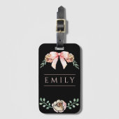 Coquette boog waterverf bagagelabel (Voorkant (verticaal))