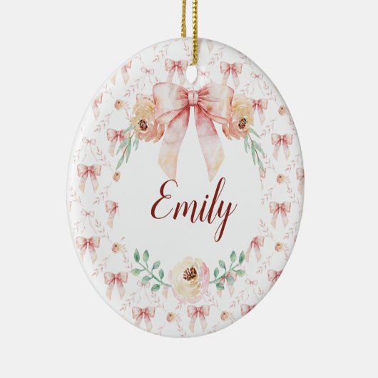 Coquette boog waterverf keramisch ornament (Rechts)