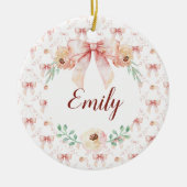 Coquette boog waterverf keramisch ornament (Voorkant)