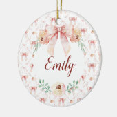 Coquette boog waterverf keramisch ornament (Links)