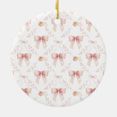 Coquette boog waterverf keramisch ornament (Achterkant)