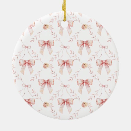 Coquette boog waterverf keramisch ornament (Achterkant)