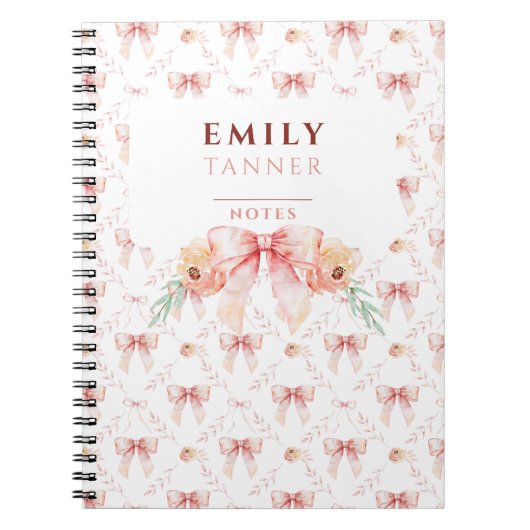 Coquette boog waterverf notitieboek (Voorkant)