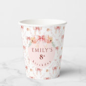 Coquette boog waterverf papieren bekers (Voorkant)