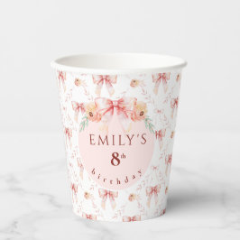 Coquette boog waterverf papieren bekers