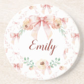 Coquette boog waterverf zandsteen onderzetter (Voorkant)