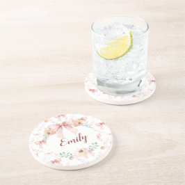 Coquette boog waterverf zandsteen onderzetter