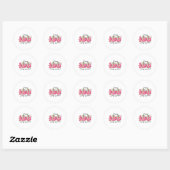 Coquette Bow 100 Dagen School Appels Potlood Meisj Ronde Sticker (Vel)