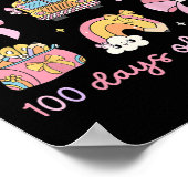 Coquette Bow 100 Dagen van de School Leraar Studen Poster (Hoek)