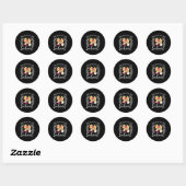 Coquette Bow 100 dagen van School Pencil Bow Teach Ronde Sticker (Vel)
