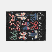 Coquette Bow 4 juli Christelijk Jesus Independe Fleece Deken (Voorkant (Horizontaal))