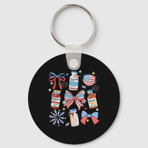 Coquette Bow 4 juli Verpleegster Girly Apotheek IC Sleutelhanger