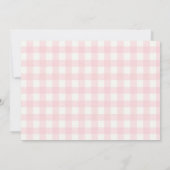 Coquette Bow Aardbeienbes Eerste Verjaardag Foto Kaart (Achterkant)