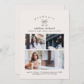 Coquette Bow Afstuderen aankondiging (Voorkant / Achterkant)