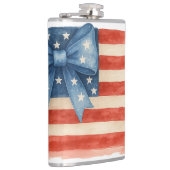 Coquette Bow American Flag Waterverf 4 juli Heupfles (Rechts)