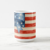 Coquette Bow American Flag Waterverf 4 juli Koffiemok (Center)