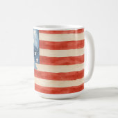 Coquette Bow American Flag Waterverf 4 juli Koffiemok (Voorkant rechts)