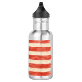 Coquette Bow American Flag Waterverf 4 juli Waterfles (Rechts)